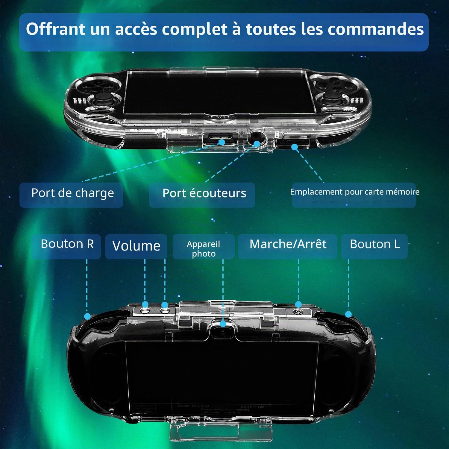OSTENT Boîtier de Protection en Cristal Clair Guard Case Housse pour Sony PS Vita PSV 1000 PCH-1000