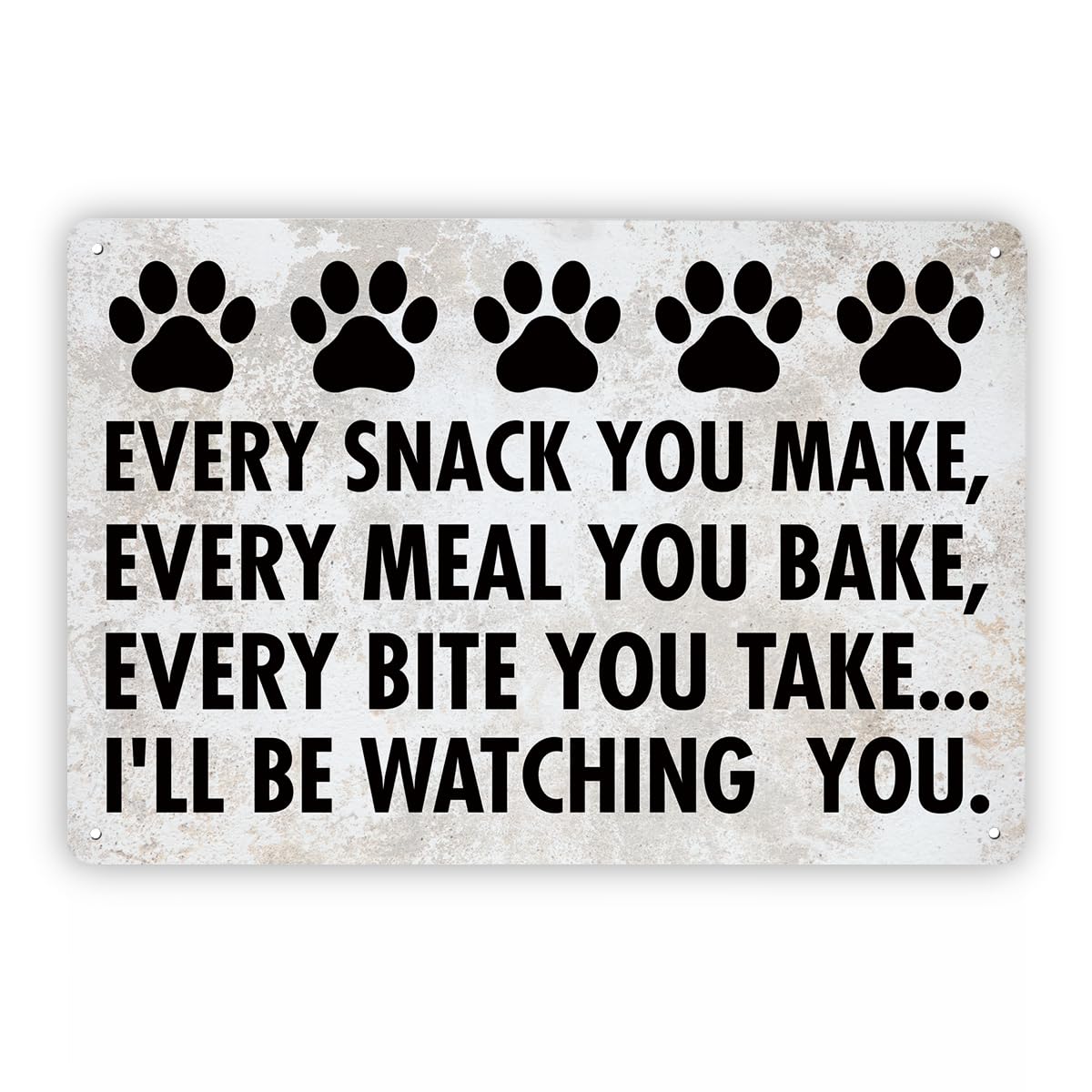 Vintage I’Ll Be Watching You Sign, Kitchen Wall Sign, Gifts For Dog Lovers, Retro Dog Signs, Restaurant Farmhouse Wall Art, Housewarming Gift Metal Tin Sign 8X12 Inch