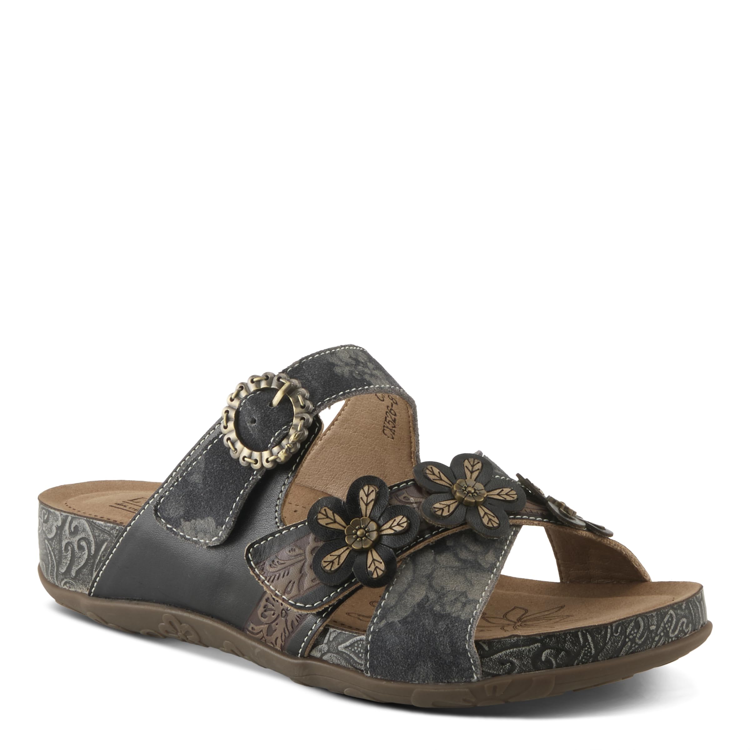 Spring Step L'Artiste Women's CAELANA Slide Sandals - Hand-Painted Leather