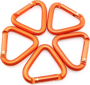 Aluminum Alloy Keychain Kettle Buckle 54mm Triangle Outdoor Camping Hiking Keychain Snap Clip Hook
