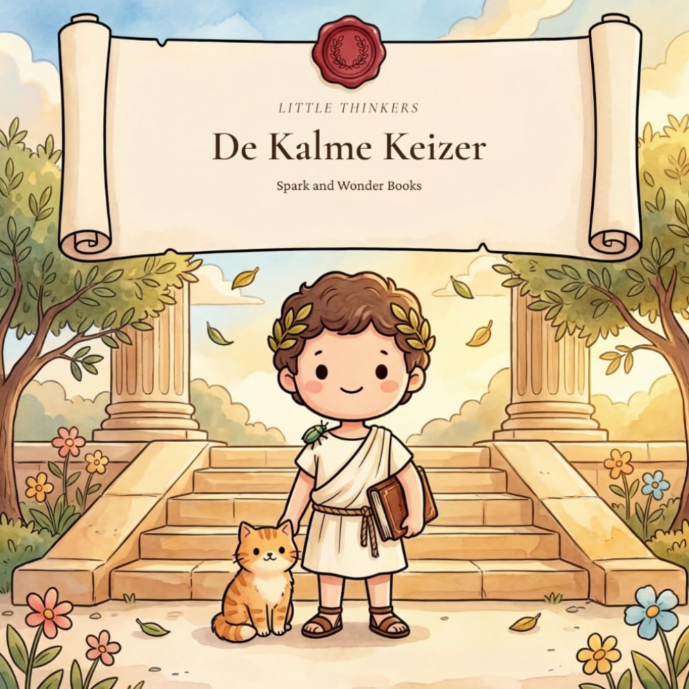 De Kalme Keizer: Een stoïcijns verhaal over Marcus Aurelius voor kinderen van 4-8 Jaar | Kleurverhaalboek met echte citaten uit de overpeinzingen | Nederlandse editie (Little Thinkers)