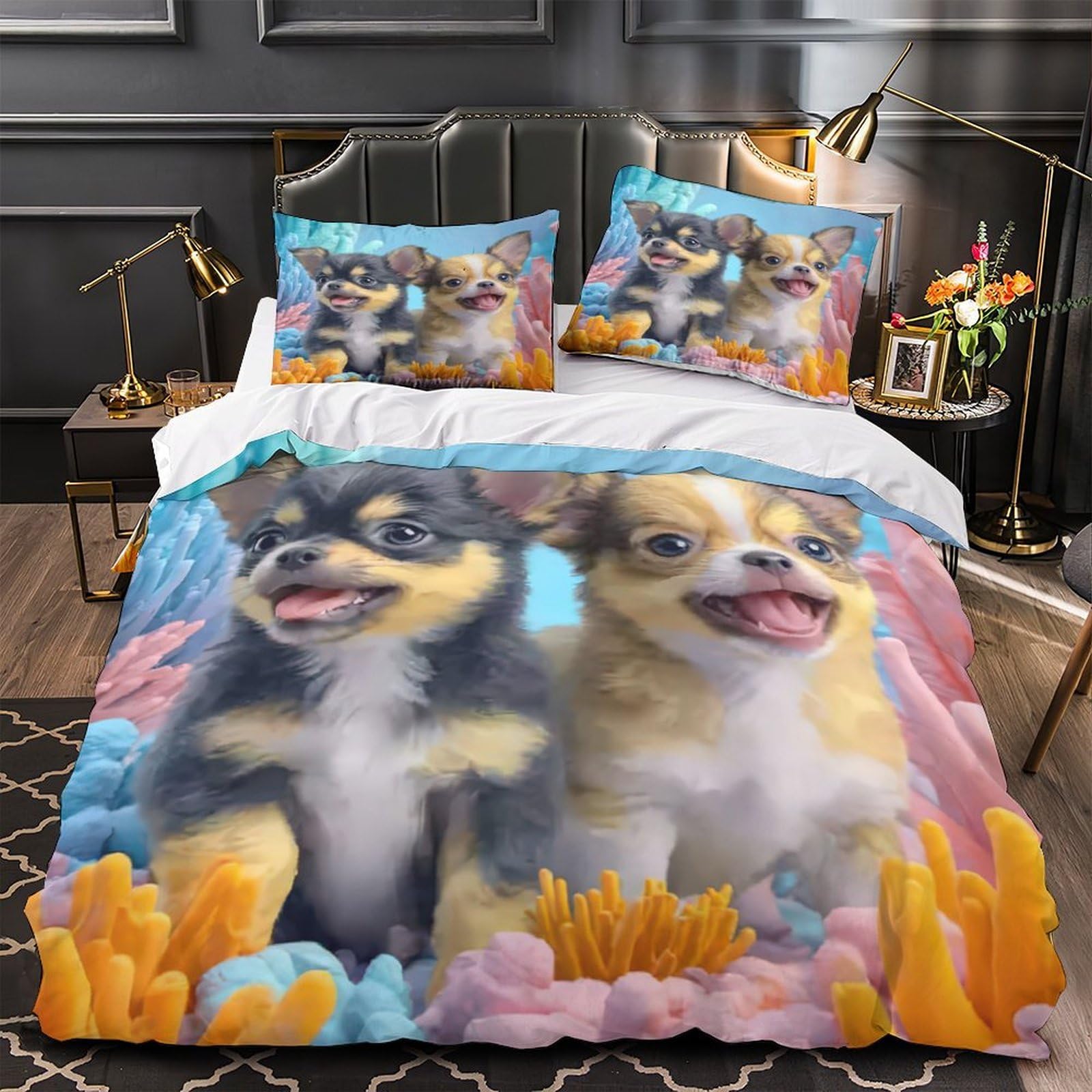 Parure de Lit 3D Chevron pour Chambre d'Enfants et Adultes Ambiance Cosy