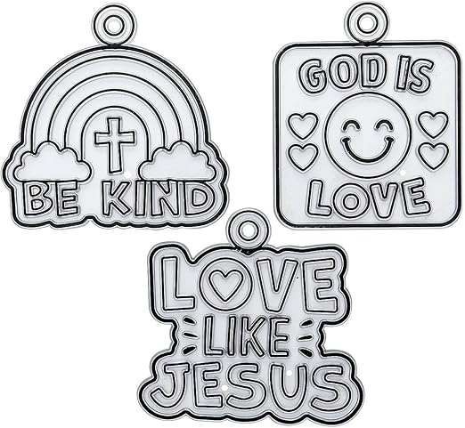 Fun Express Faith BE Kind SUNCATCHER ASST - Craft Supplies - VBS Vacation Bible School Supplies/Decor - 24 Pieces