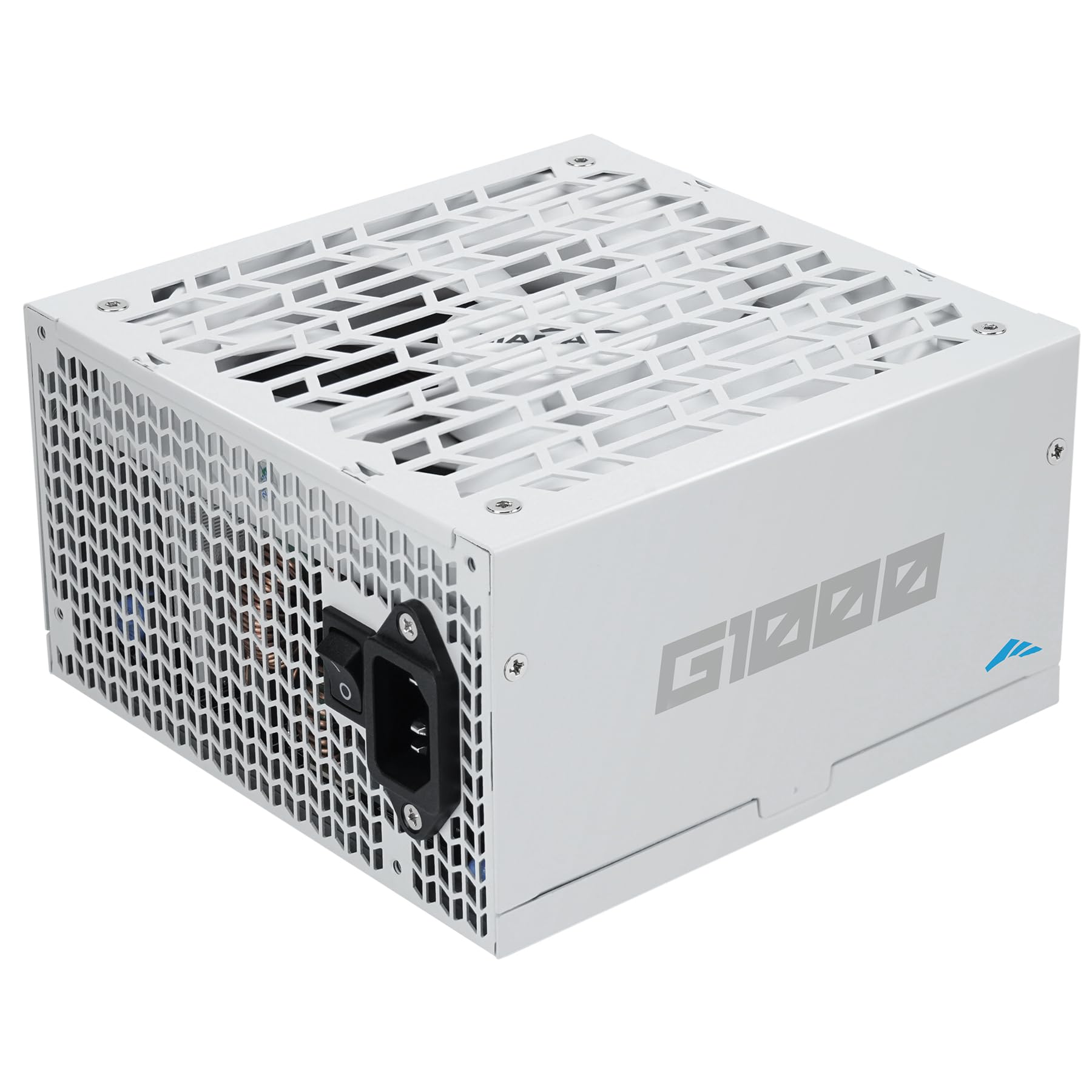 Zasilacz SAMA G1000 1000W Gold, ATX 3.1, PCIe 5.1, w pełni modularny, biały | Zasilacz gamingowy z certyfikatem 80 Plus Gold i Cybenetics, japońskie kondensatory, cichy wentylator 140 mm FDB, tryb ECO