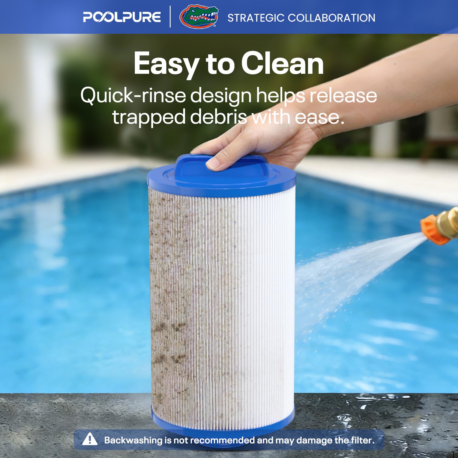 POOLPURE Lot de 2 filtres spa 4CH-21 remplace PDM25P4 | Compatible avec PTL18P4, PA13, PA17, Filbur FC-0121, 20245-238, PVT-25N, Baleen AK-9003, SD-00845, 1,7 m².