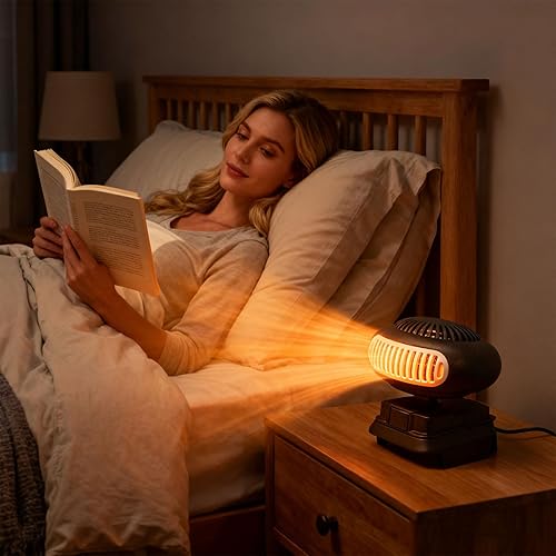 Miniatura 8 de Calentador personal alimentado por USB, calentador de espacio portátil para escritorio y automóvil, calefacción silenciosa rápida para oficina