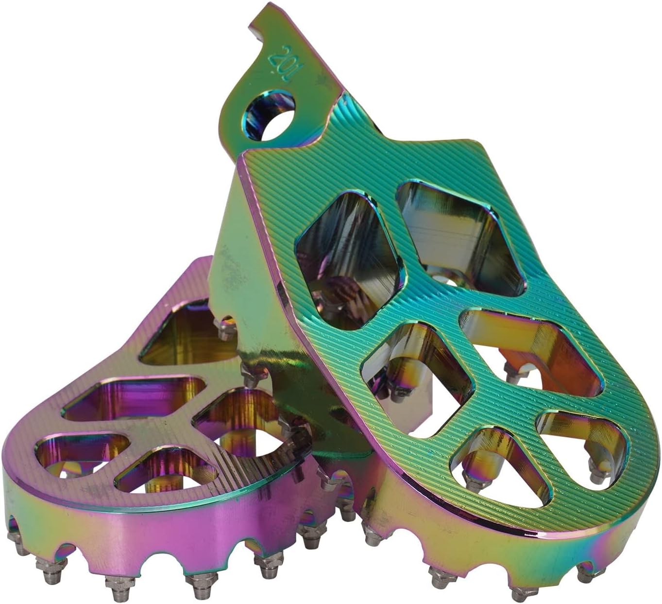 JFG RACING Dirt Bike Foot Pegs Motorcycle Footpegs Foot Pedals Rests CNC For CRF150R 07-23 CRF250R 04-23 CRF450R 02-23 CRF250L 12-21 CRF300L 21-23 CRF250X CRF450X CRF450RL CR125 CR250 Quenching