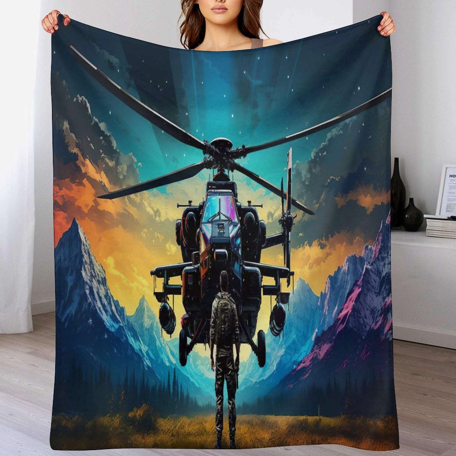 Couverture lourde hélicoptère douce pour des soirées cocooning chaleureuses sur le canapé