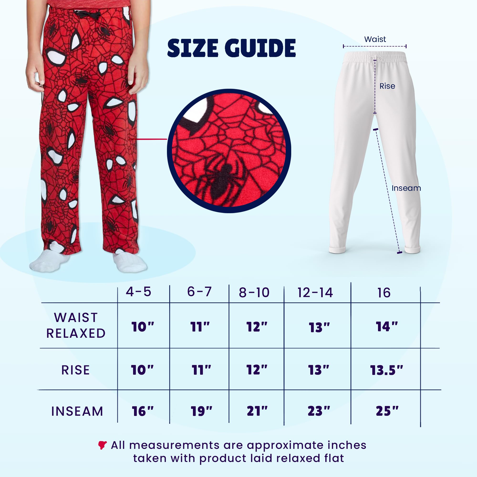 Marvel Spider-Man Pantalon de pyjama en polaire pelucheuse pour garçon