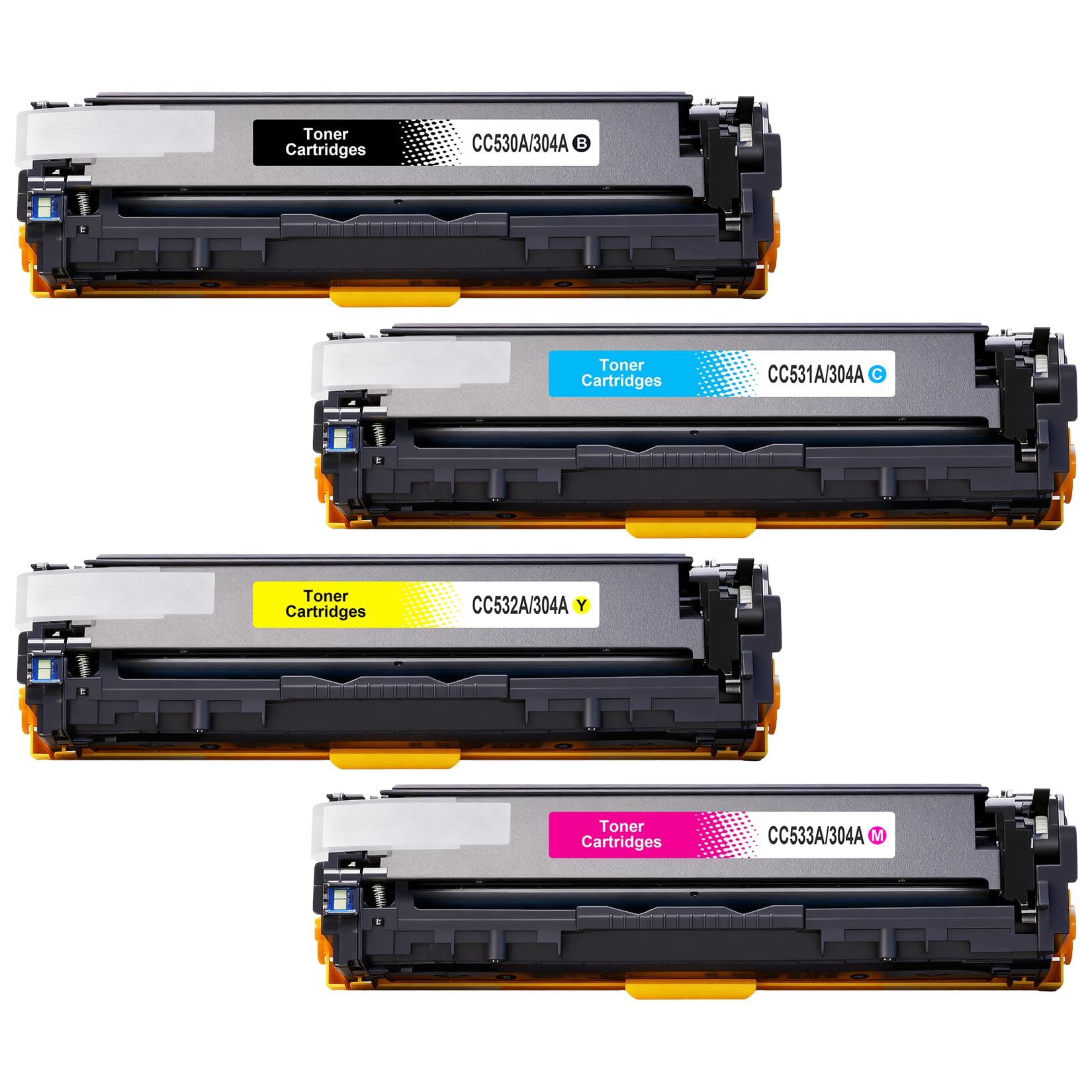 Veson Lot de 4 toners 304A avec puce compatibles avec les toners HP 304A