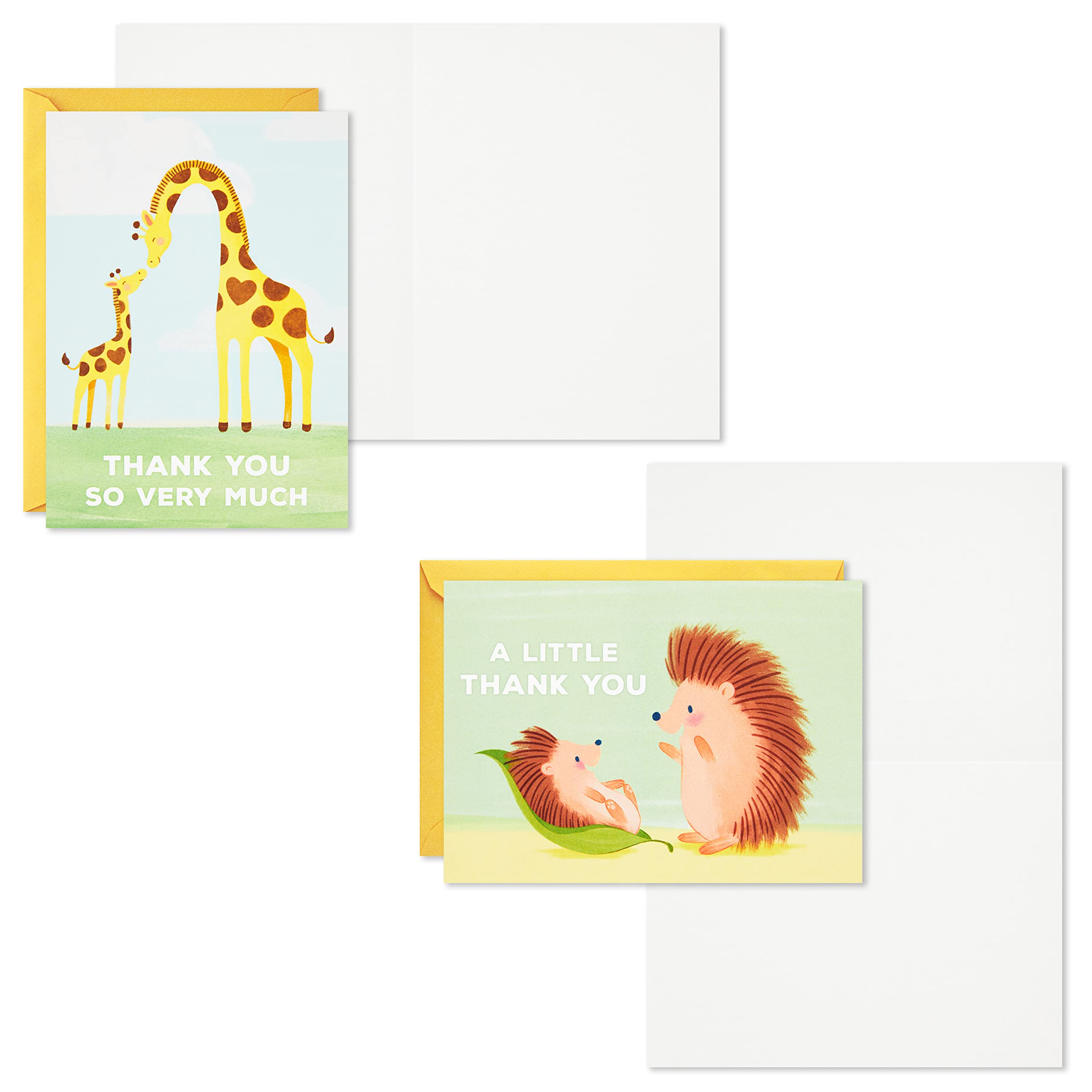 Hallmark Dankeskarten Für Babyparty – 48 Karten & Umschläge Mit Baby-Tieren (Storch, Giraffe, Koala …)