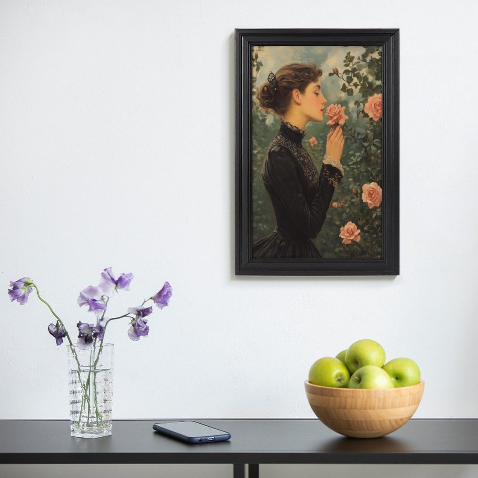 Amazon.com: Vintage Victorian Women Smelling Roses Wall Art Canvas