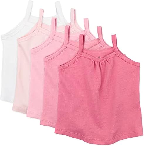 Miniatura 6 de HonestBaby Baby Girls 5-Pack Organic Cotton Cami Tops