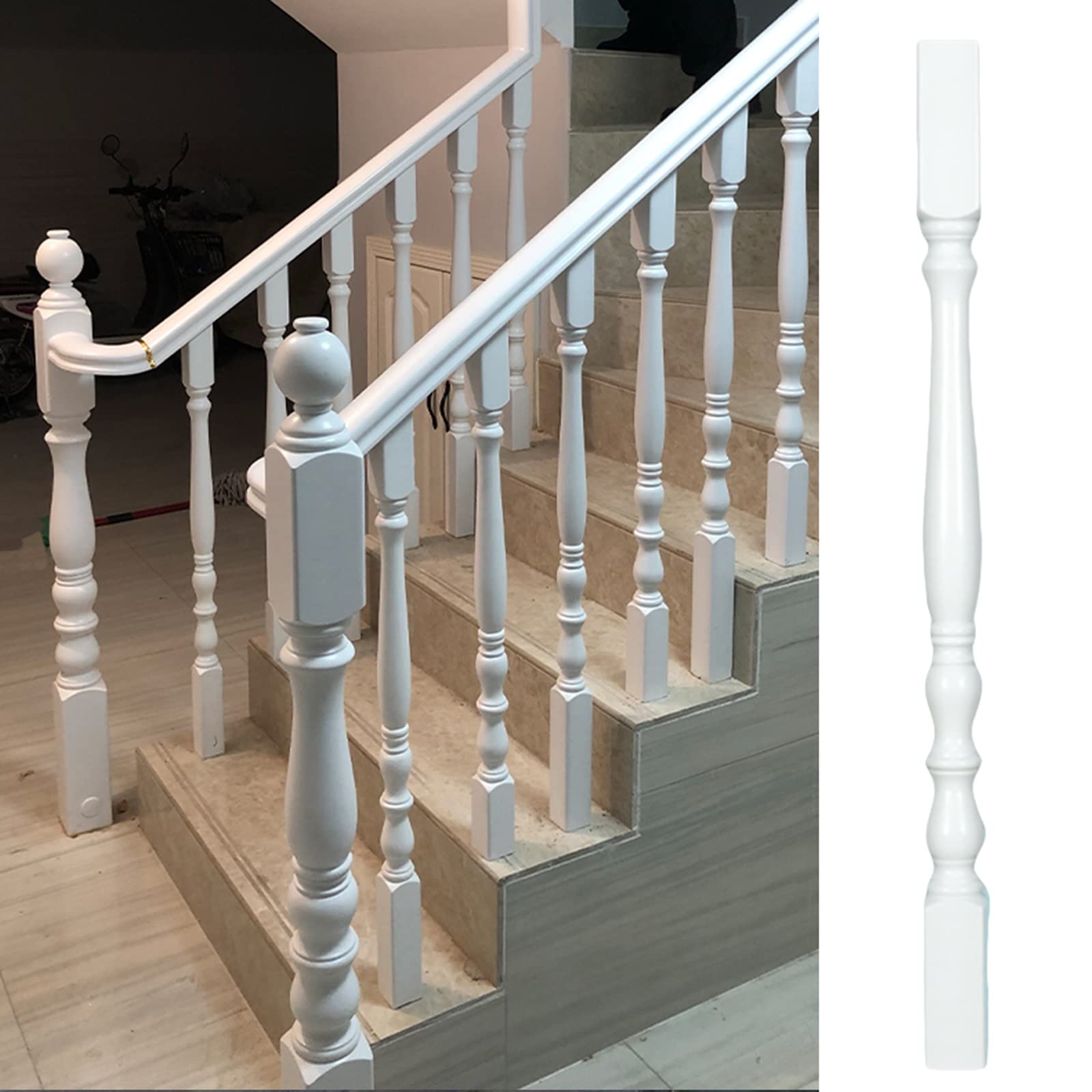 Amazon.co.jp: 手すり てすり 手摺 屋内の階段用の白い木製の