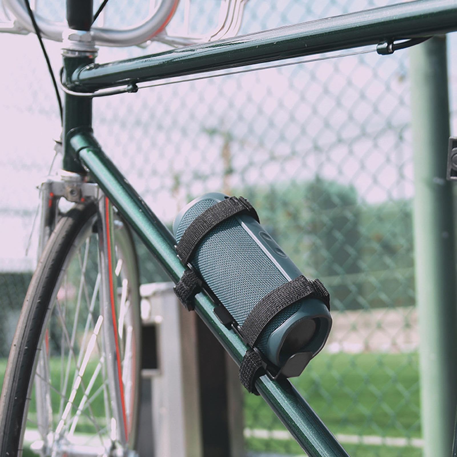 biicycle Speaker Holder - Scooter Non Slip Strap Clamp | universall Handlebar Audio Mount, Outdoor Riding Sound Accessory for Bottle Cage Boat Rail and Travel Music Setup Railing