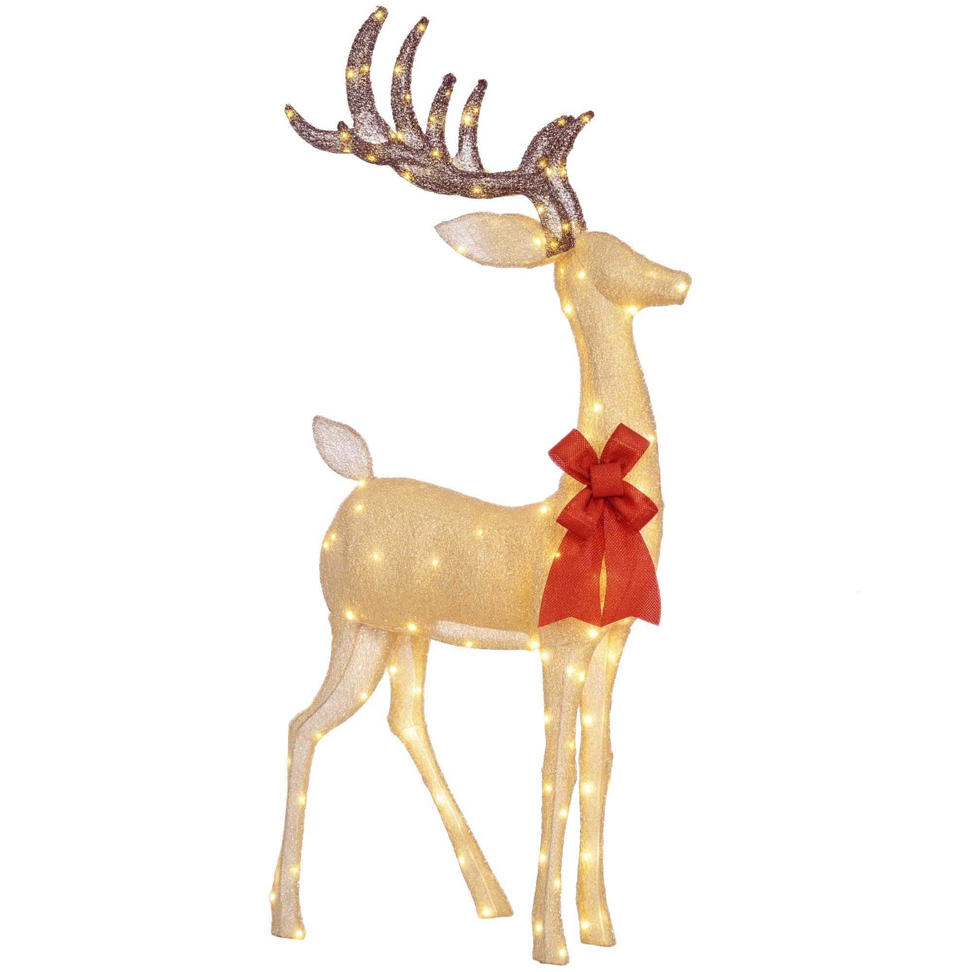 Outsunny LED Rentier Weihnachtsdeko 137 warmweißen LED Außen & Innen Gold | Weihnachtsbeleuchtung, Weihnachtsdekoration, Weihnachtsfigur