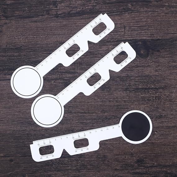 Optical PD Ruler Pupil Distance Measuring Ruler Meter Eye Ophthalmic Tool 5pcs (White)