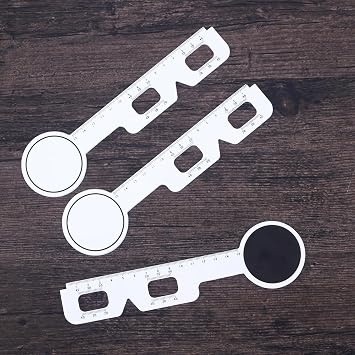Optical PD Ruler Pupil Distance Measuring Ruler Meter Eye Ophthalmic Tool 5pcs (White)