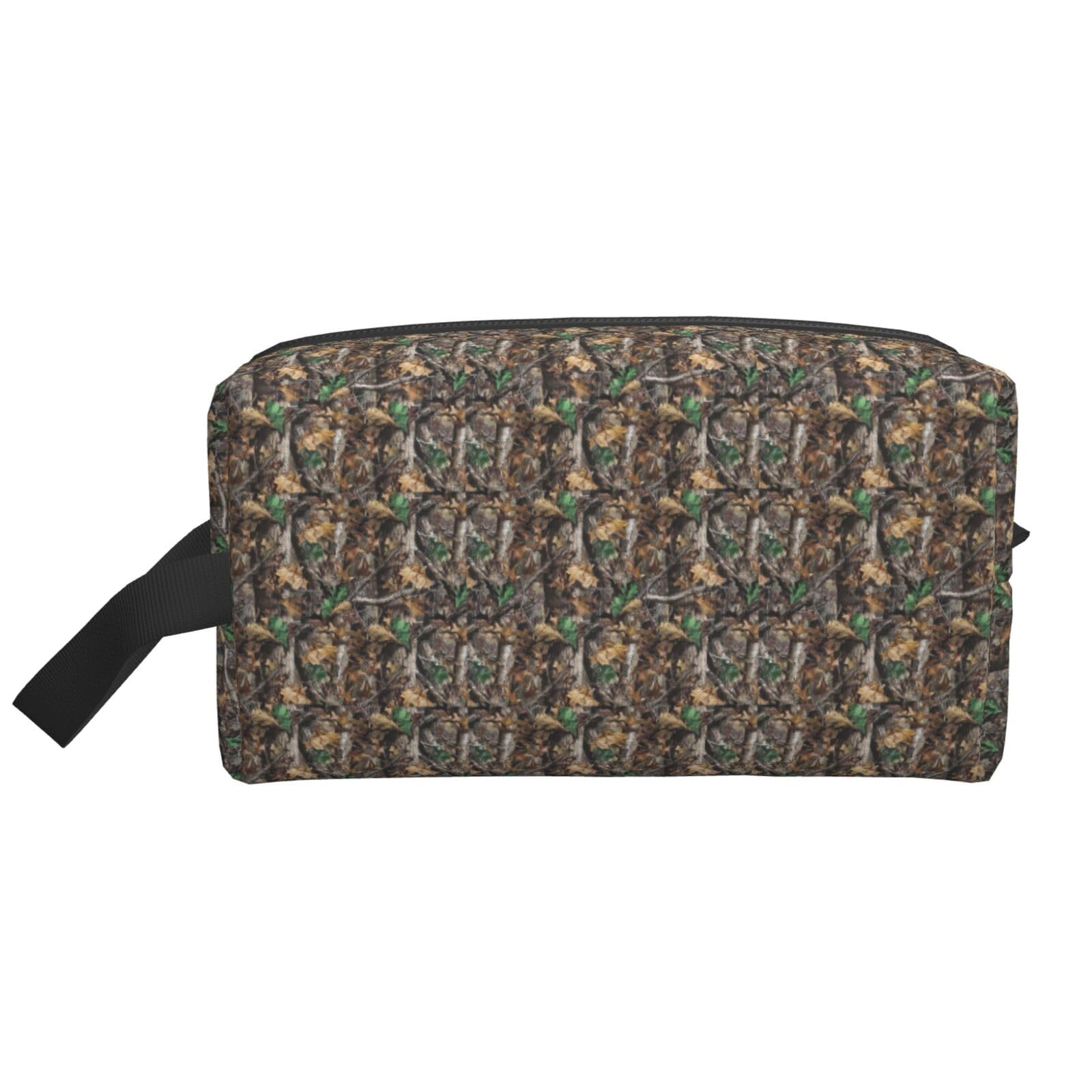 Ercgad Unisex White Cold Tree Camouflage Print Large Capacity Travel Toiletry Bag Cosmetic Pouch Daily Storage Makeup Case