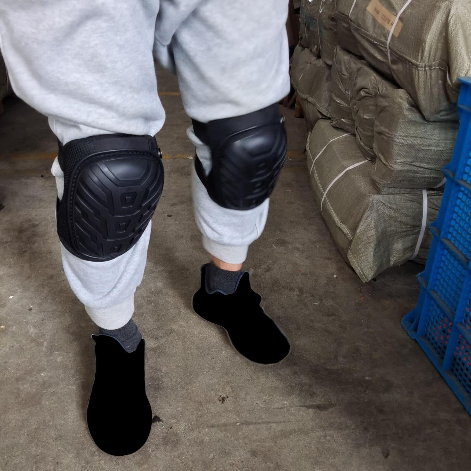 Colcolo Protège-Tibias pour Genoux de vélo, 2 pièces, Protection intérieure Douce et Respirante, genouillères de Travail, Construction de genouillères pour