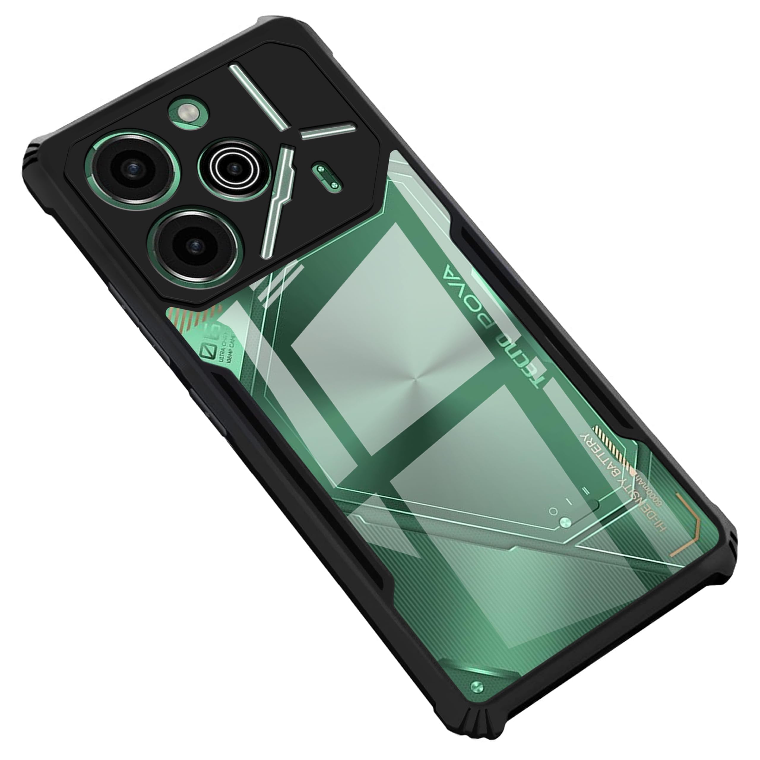 Amazon Brand - Solimo Back Case Cover for Tecno Pova 6 Pro 5G (Polycarbonate, Thermoplastic Polyurethane_Matte Black) (B0D2P1T6LL) Amazon Price History, Amazon Price Tracker