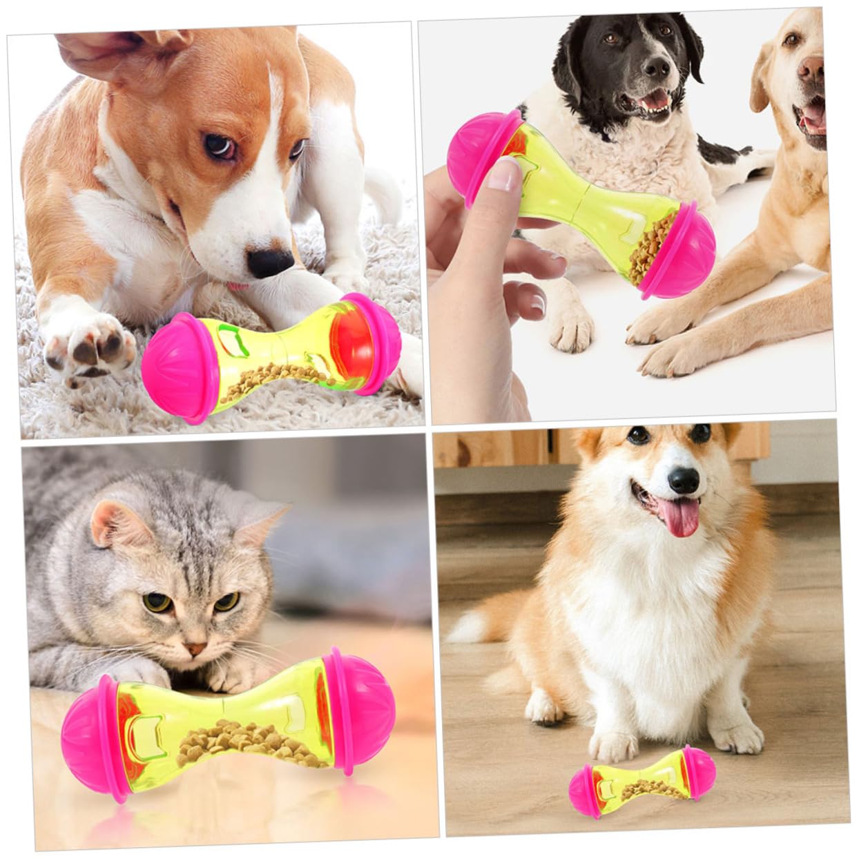 INOOMP 8pezzi Dispenser Di Snack Per Cani e Gatti Giocattolo Interattivo Per Cuccioli e Gattini Gioco e Sano Stimola Intelligenza e Gioco Autonomo
