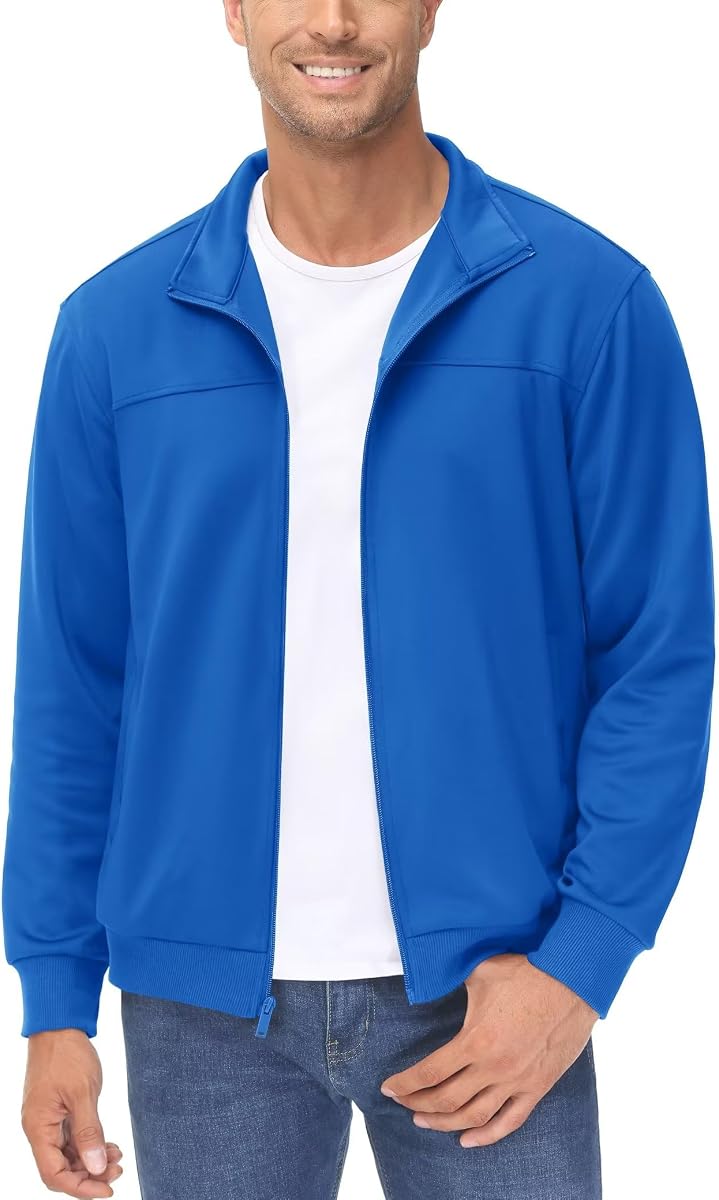 Men's Track Jackets Lightweight Full-Zip Casual