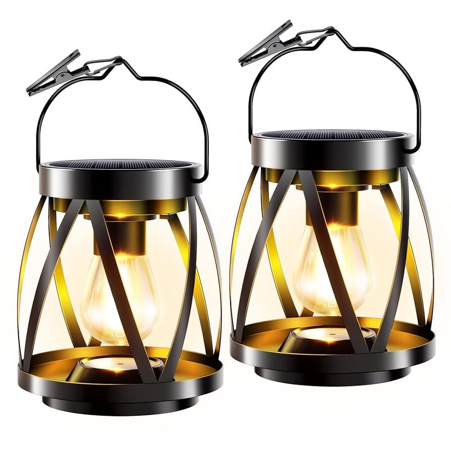 Amazon.com: GARPAR Solar Lanterns Lights Outdoor Waterproof