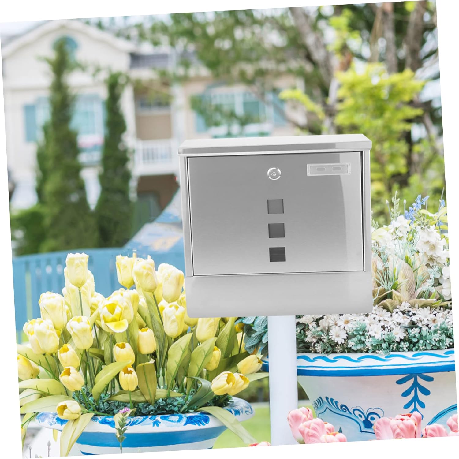 Hanging Mailbox Lock Mailbox Wall Mount Outside Key Lock Box for Secure Storage