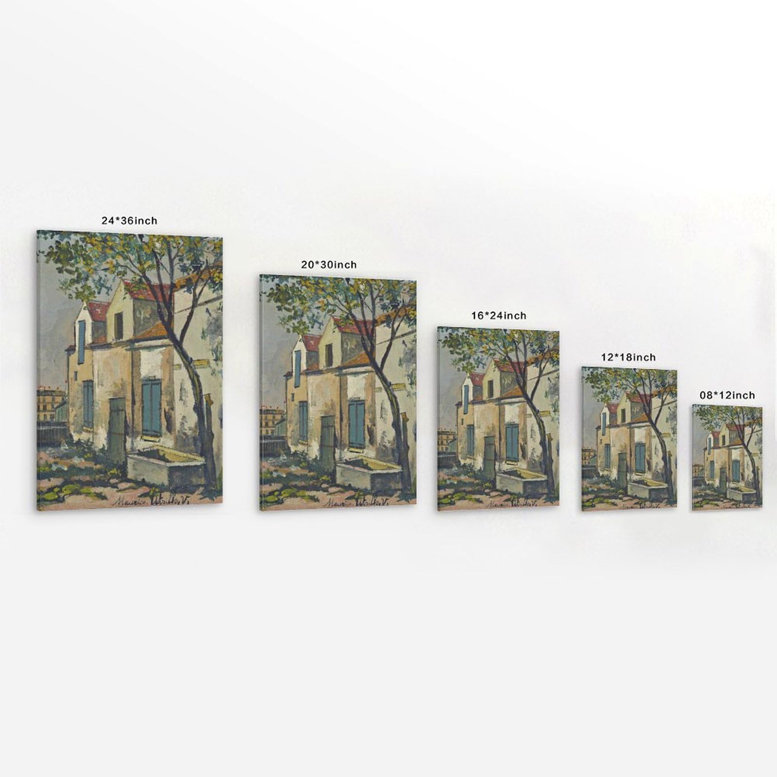 The Debray Farm in Montmartre, Paris by Maurice Utrillo, Impresiones en Lienzo Modernas, Cuadros Decorativos Para Habitaciones de Niños o Niñas, Cuadros de Pared para Salón Y Pinturas con Motivos