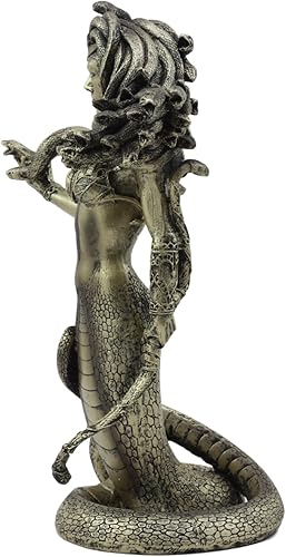 Miniatura 5 de Ebros Mitología griega El hechizo seductor de Medusa Estatua de 8 pulgadas de alto tentación de la diosa demoníaca Medusa Gorgonic Sister Figurine