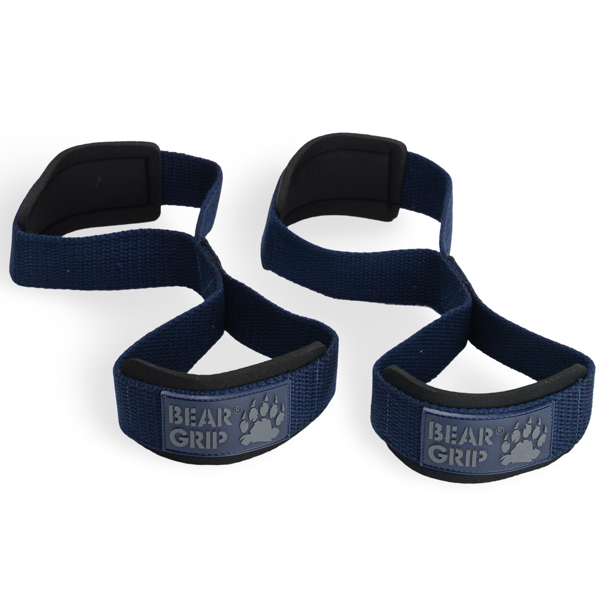 BEAR GRIP - Premium Figure 8 weight lifting straps (sold in pairs) (NAVY BLUE) โ image 1