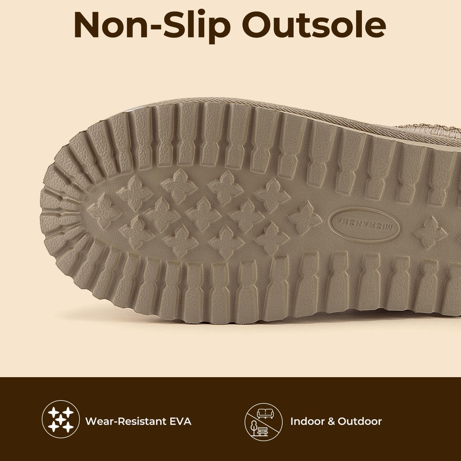 Mishansha Pantofole Donna Invernali Pelose Chiuse Ciabatte 36-43 EU