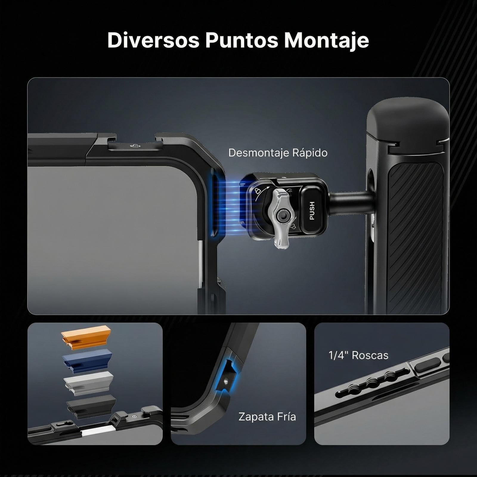 NEEWER Kit de Jaula de teléfono Compatible Solo con iPhone 17 Pro, Accesorios estabilizadores de Video con Anillo de Filtro de 67 mm, Placa Trasera de Lente de 17 mm, Adaptador de Montaje en T, Dos