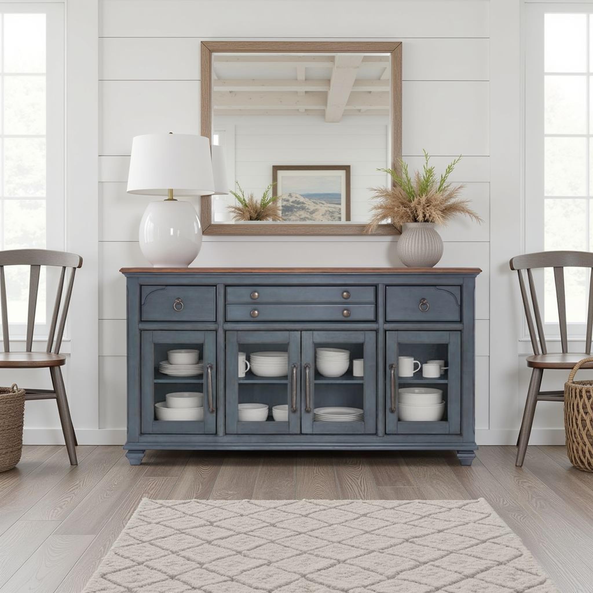 Amazon.com - Bridgevine Home Americana Farmhouse Server Cabinet Amazon.com - Bridgevine Home Americana Farmhouse Server Cabinet
