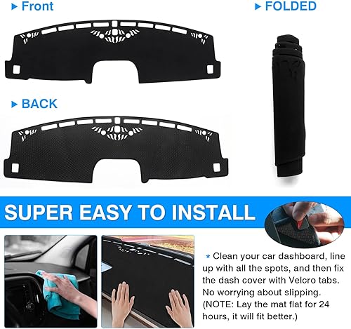 Miniatura 5 de Autorder Alfombrilla para tablero de instrumentos para Ford Maverick 2022-2026, accesorios para salpicadero, cubierta de gamuza para salpicadero,