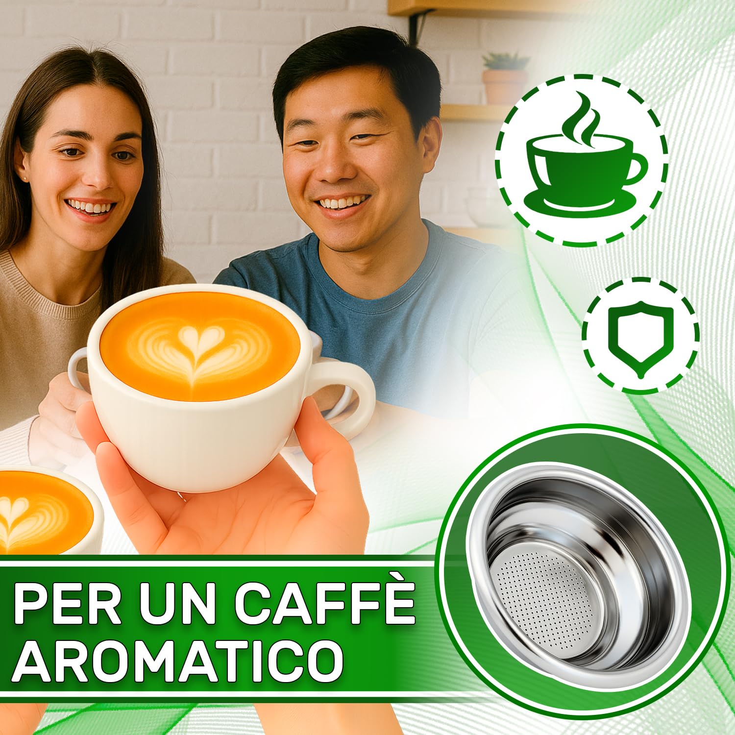Filtro Caffè Per Gaggia | Ø68 Mm, Altezza 24 Mm | Per 2 Tazze, Acciaio Inox | Garanzia 10 Anni - MONTERAL - Foto 8