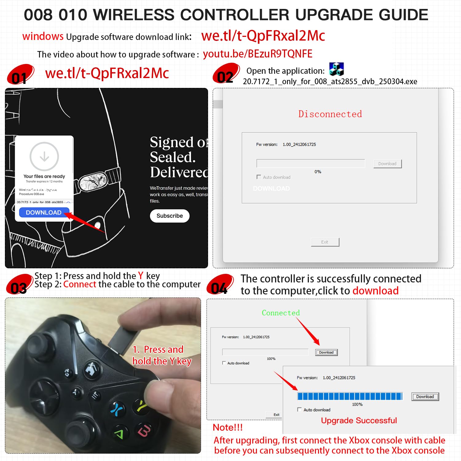 FOIRCEADAL [Need to Upgrade Wireless Controller for X-One S/X XBOX WiFi, Adaptive Gaming Turbo/Vibration/Gyro/Wake-up function/ 3.5 mm Audio