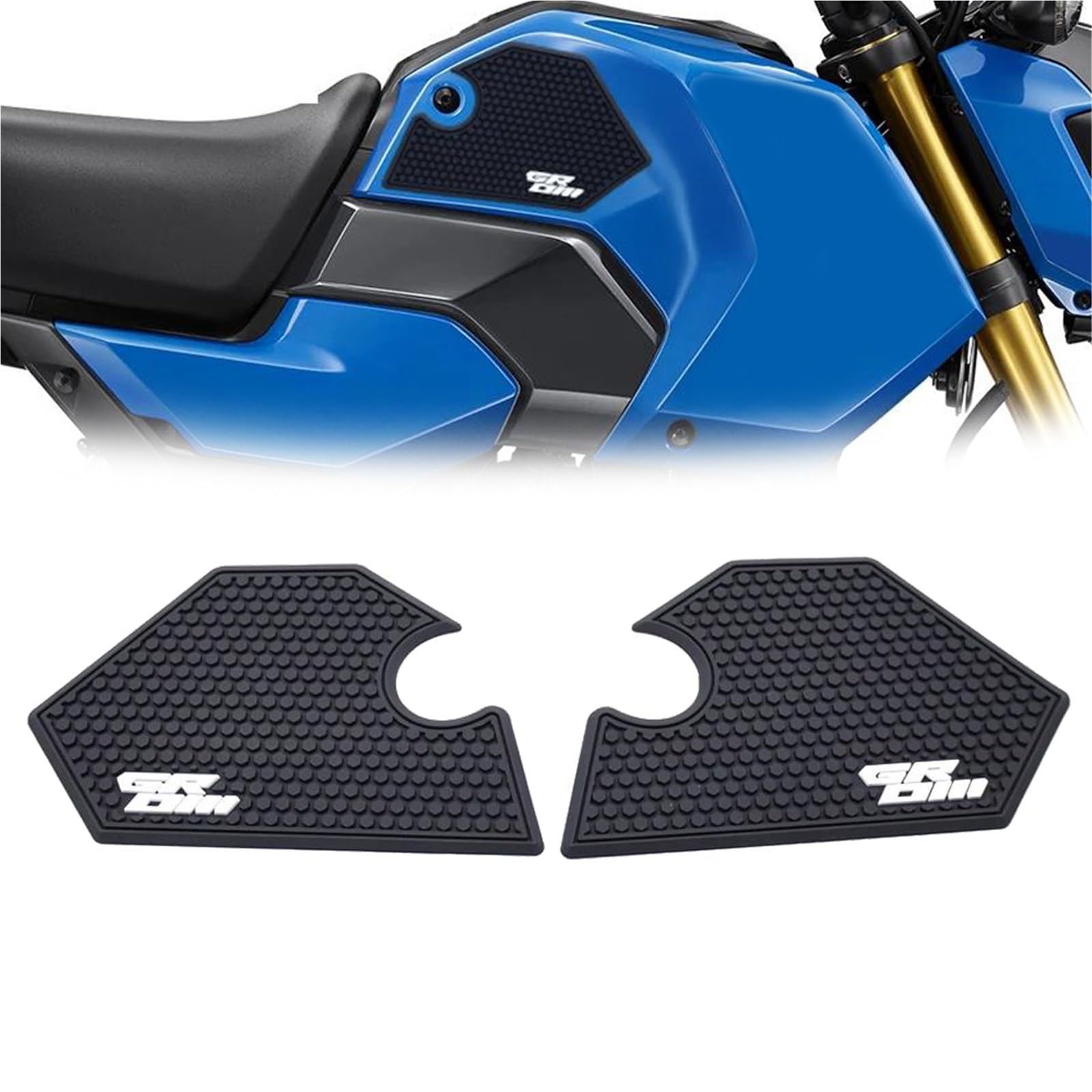 for Msx125 Grom 2025 Motorcycle Non-Slip Side Fuel Tank Stickers Waterproof Pad Rubber Sticker