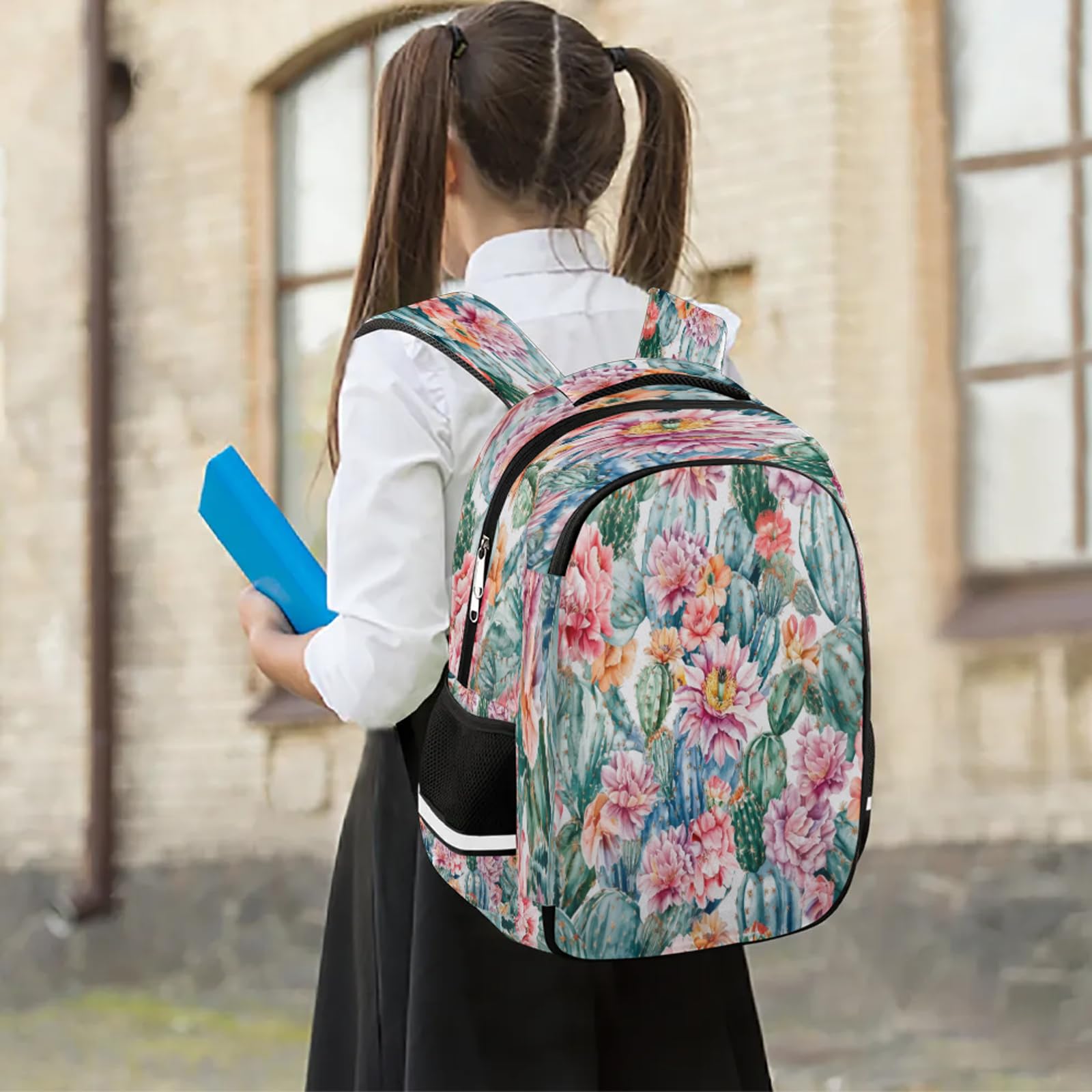 Kwiaty kaktus plecak wielofunkcyjny plecak o dużej pojemności szkolna torba na książki plecak turystyka podróż na co dzień laptop plecak torby na co dzień dla chłopców dziewcząt mężczyzn kobiet,