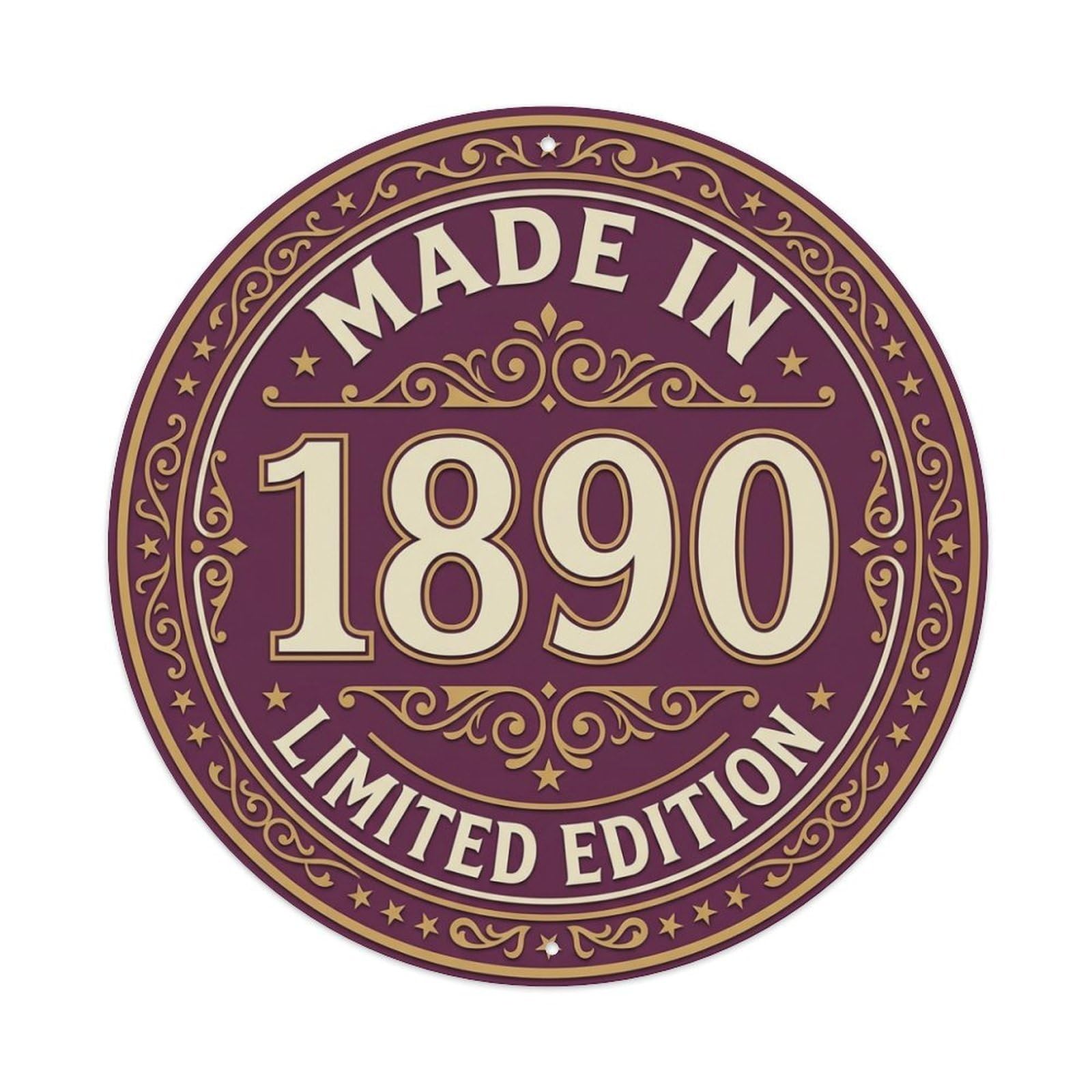 Made In 1890 Limited Edition Metal Tin Sign