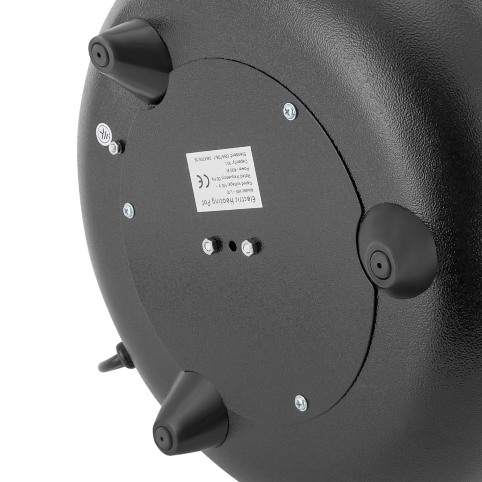Elektrischer Suppenwärmer 10 L Edelstahl 400W herausnehmbarer Innentopf EU-Stecker Schwarz