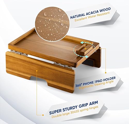 Miniatura 9 de BLUEWEST Mesa Octogonal de la bandeja del sofá, 12 x 9 x 5 pulgadas, negro (ST01)