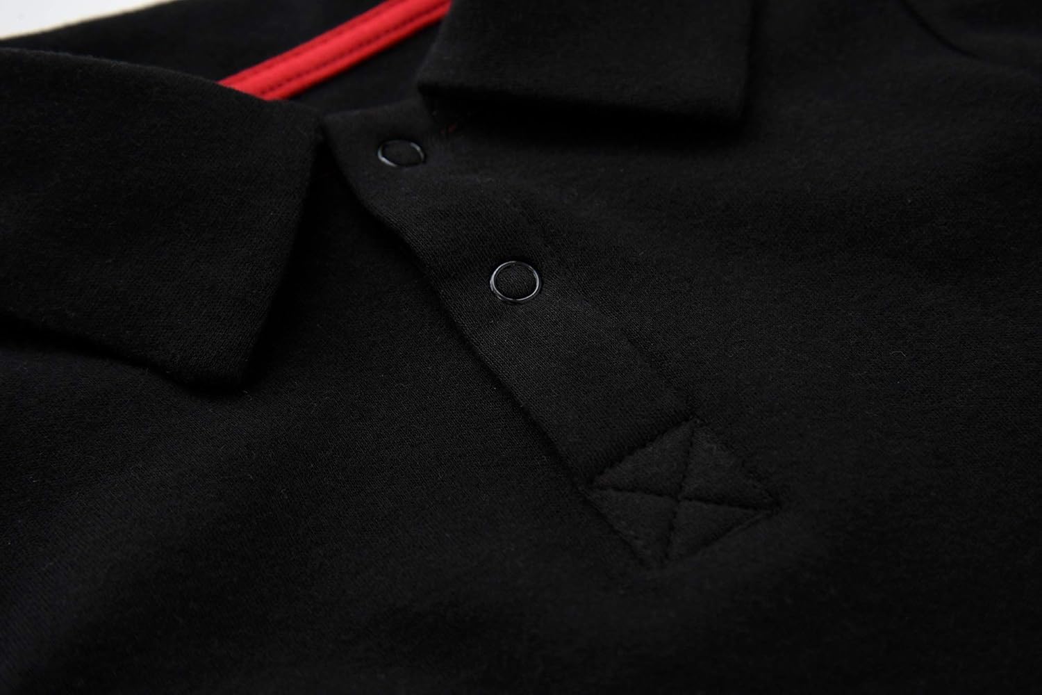 Teach Leanbh Infant Baby Polo Bodysuit Cotton Long Sleeve Pure Color Shirt 3-24 Months (12 Months, Navy) - Image 3