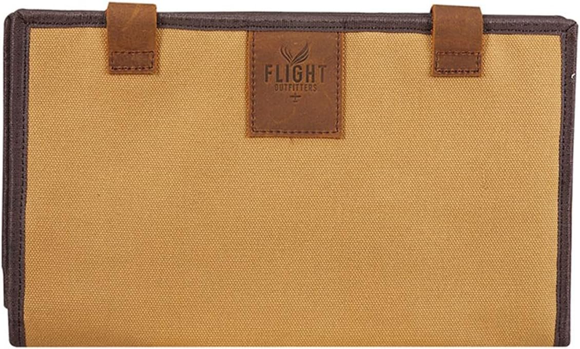 Flight Outfitters Unisex Bush Pilot Logbook Case | Grab-and-Go Canvas Organizer with Leather Closures | Multiple Pockets for Logbook and Accessories | One Loop for Storing a Pen or Stylus, Small