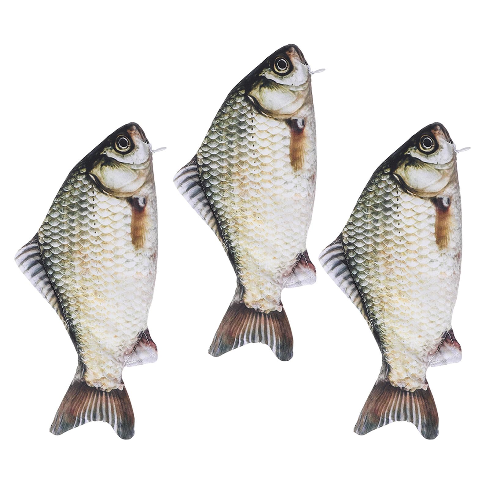 Tofficu 15 Pezzi Astuccio Portapenne Creativo a Forma di Pesce Carpa in Poliestere, Spazioso e Realistico per Organizzare Penne e Matite, per Ufficio e Halloween