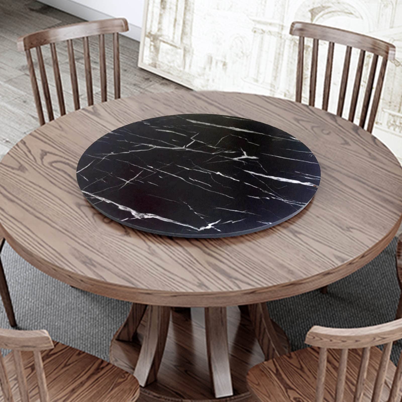 Uitbreidbare Lazy Susan Eettafel Draaitafel - 360° Draaibare Dienblad