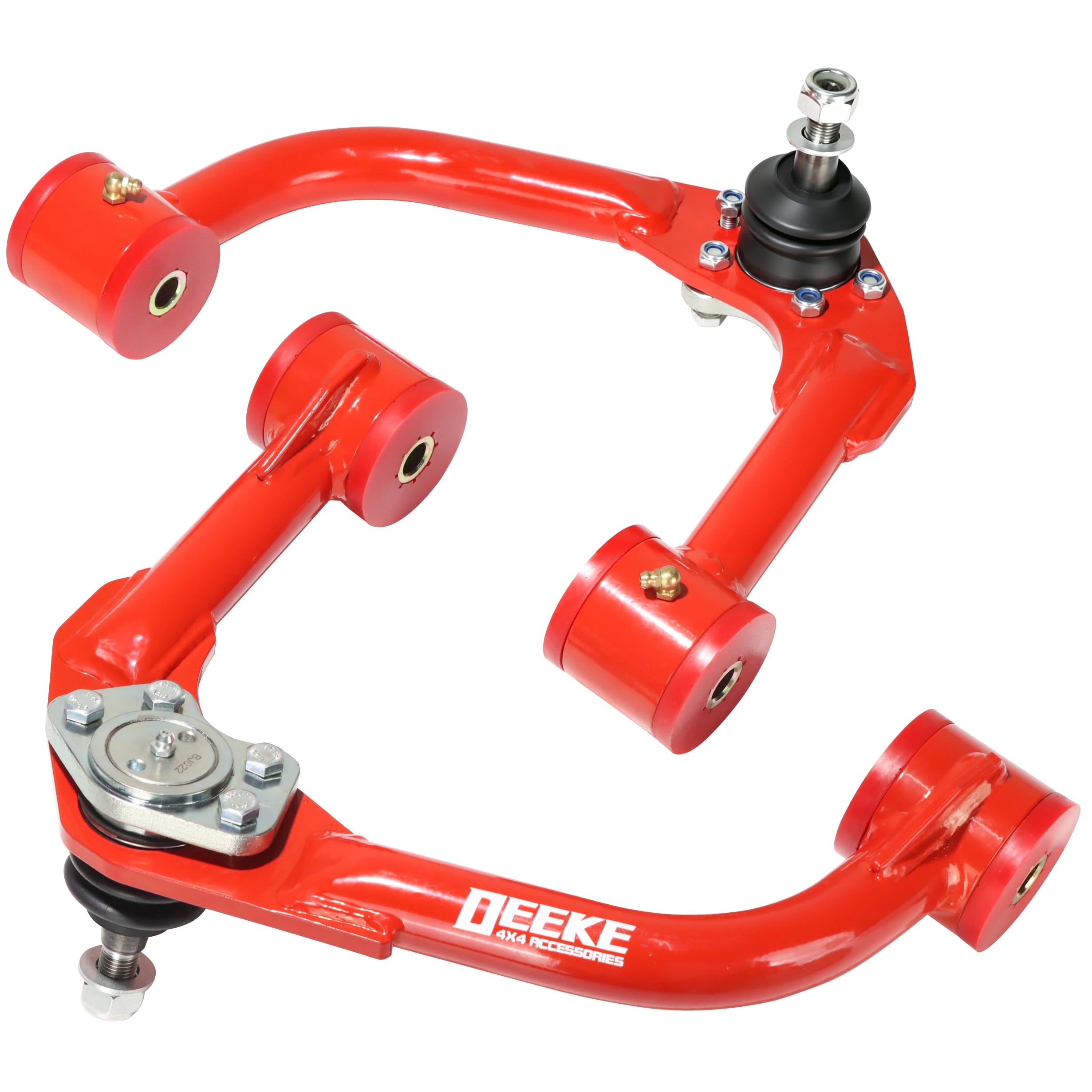 Photo 1 of 1–4" Lift Front Upper Control Arms for 2004–2020 Ford F150, 2006-2022 Ford Expedition,2006-2022 Lincoln Navigator, Heavy Duty Suspension Arms with Pre-Installed PU Bushings, Red(2PCS)