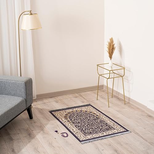 Miniatura 4 de Alfombra de oración musulmana con cuentas de oración islámica, alfombrilla de oración de viaje, regalos islámicos para mujeres, oración portátil