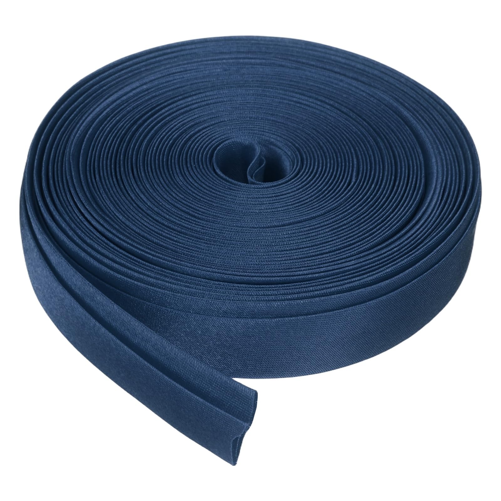 sourcing map Double Fold Bias Tape for Sewing, 5/8 Inch x 5.5 Yards Satin Bias Binding Tape Continuous Bulk for Quilting Blanket Binding Seaming Hemming Fabric Piping DIY Craft, Navy